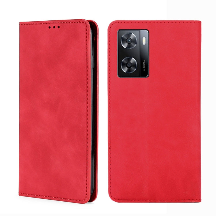 Custodia per telefono in pelle con vibrazione magnetica Skin Feel, For OPPO A57s 4G / A57e 4G, For OPPO K10 5G Global, For vivo Y52t, For OnePlus Nord N20 SE 4G