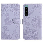 HT03 Cassa del telefono di cuoio di vibrazione impressa farfalla di sensibilità della pelle, For Sony Xperia 5 IV, For vivo X80 Lite/V25 5G, For Honor 70 Pro/70 Pro+, For Motorola Edge 30 Ultra/Moto X30 Pro