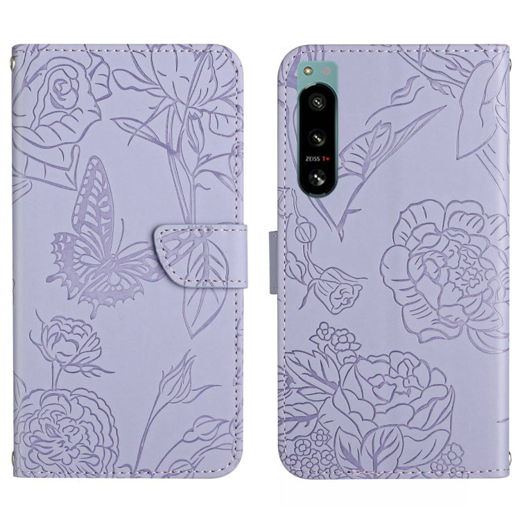 HT03 Cassa del telefono di cuoio di vibrazione impressa farfalla di sensibilità della pelle, For Sony Xperia 5 IV, For vivo X80 Lite/V25 5G, For Honor 70 Pro/70 Pro+, For Motorola Edge 30 Ultra/Moto X30 Pro