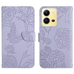 HT03 Cassa del telefono di cuoio di vibrazione impressa farfalla di sensibilità della pelle, For Sony Xperia 5 IV, For vivo X80 Lite/V25 5G, For Honor 70 Pro/70 Pro+, For Motorola Edge 30 Ultra/Moto X30 Pro
