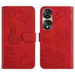 HT03 Cassa del telefono di cuoio di vibrazione impressa farfalla di sensibilità della pelle, For Sony Xperia 5 IV, For vivo X80 Lite/V25 5G, For Honor 70 Pro/70 Pro+, For Motorola Edge 30 Ultra/Moto X30 Pro