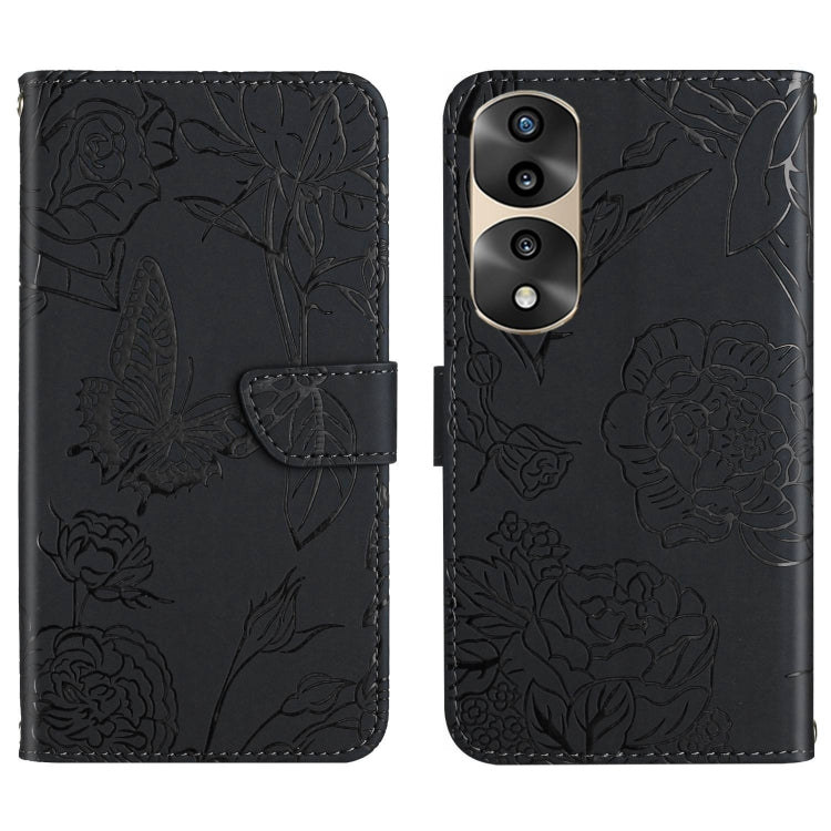 HT03 Cassa del telefono di cuoio di vibrazione impressa farfalla di sensibilità della pelle, For Sony Xperia 5 IV, For vivo X80 Lite/V25 5G, For Honor 70 Pro/70 Pro+, For Motorola Edge 30 Ultra/Moto X30 Pro