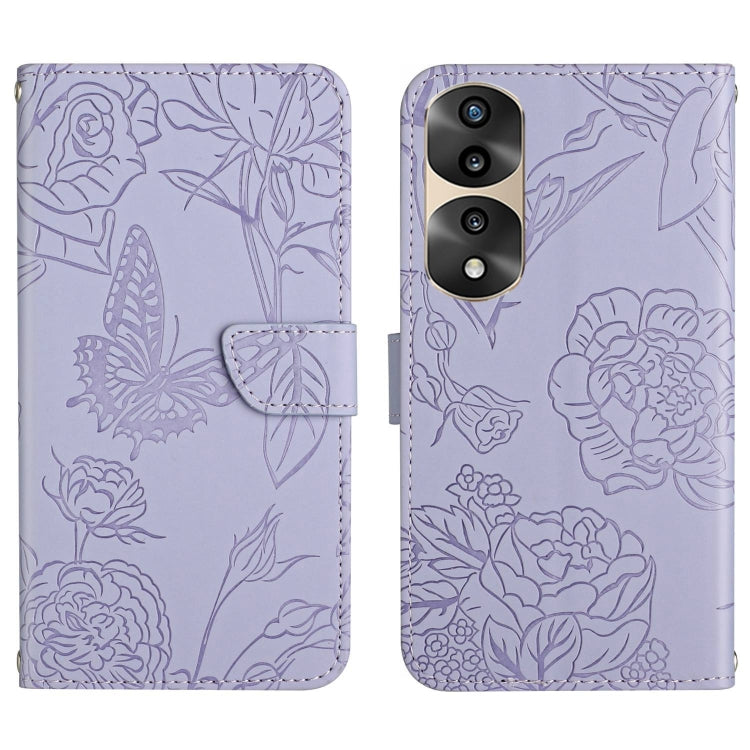HT03 Cassa del telefono di cuoio di vibrazione impressa farfalla di sensibilità della pelle, For Sony Xperia 5 IV, For vivo X80 Lite/V25 5G, For Honor 70 Pro/70 Pro+, For Motorola Edge 30 Ultra/Moto X30 Pro