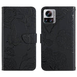 HT03 Cassa del telefono di cuoio di vibrazione impressa farfalla di sensibilità della pelle, For Sony Xperia 5 IV, For vivo X80 Lite/V25 5G, For Honor 70 Pro/70 Pro+, For Motorola Edge 30 Ultra/Moto X30 Pro