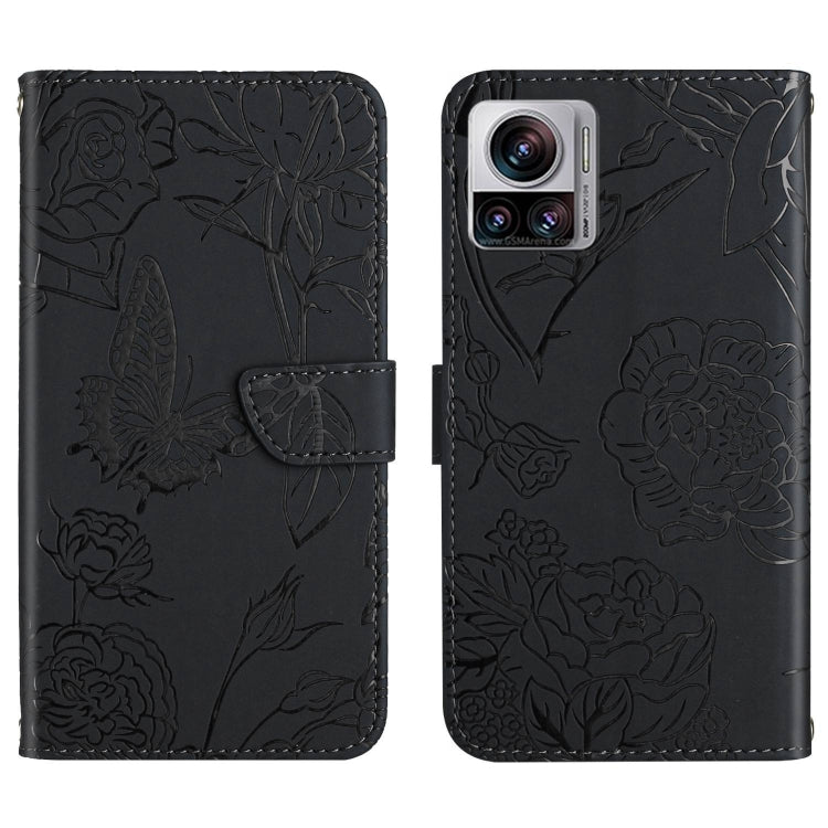 HT03 Cassa del telefono di cuoio di vibrazione impressa farfalla di sensibilità della pelle, For Sony Xperia 5 IV, For vivo X80 Lite/V25 5G, For Honor 70 Pro/70 Pro+, For Motorola Edge 30 Ultra/Moto X30 Pro