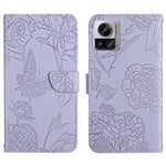 HT03 Cassa del telefono di cuoio di vibrazione impressa farfalla di sensibilità della pelle, For Sony Xperia 5 IV, For vivo X80 Lite/V25 5G, For Honor 70 Pro/70 Pro+, For Motorola Edge 30 Ultra/Moto X30 Pro