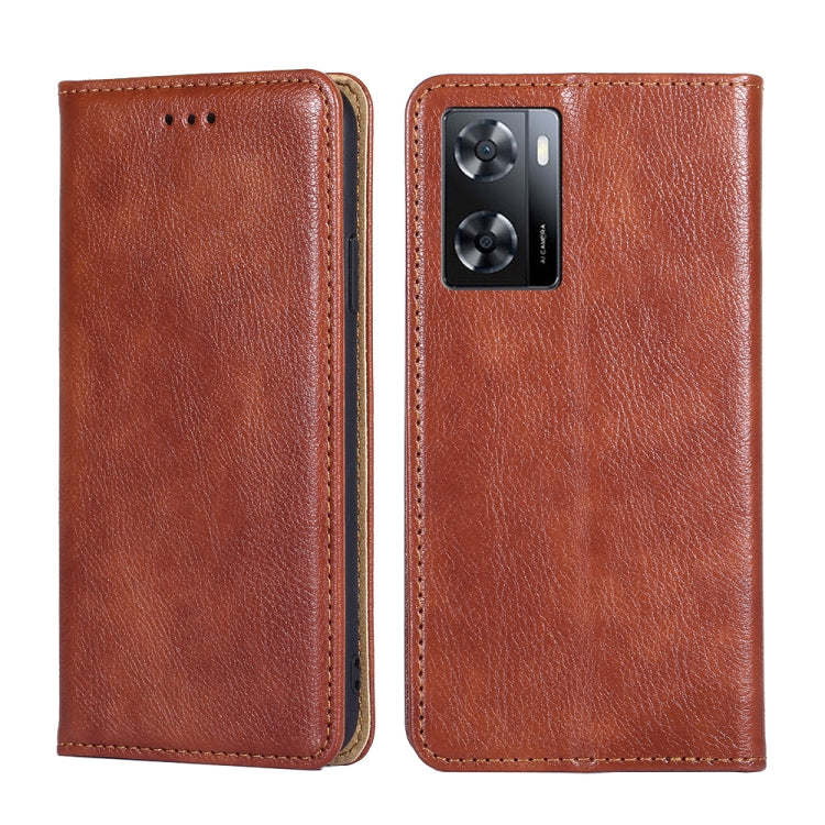 Custodia per telefono in pelle magnetica tinta unita lucida olio, For OPPO A57s 4G / A57e 4G, For OPPO K10 5G Global, For vivo Y52t