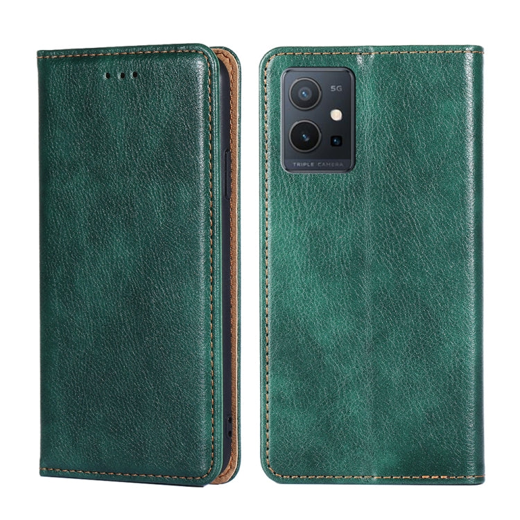 Custodia per telefono in pelle magnetica tinta unita lucida olio, For OPPO A57s 4G / A57e 4G, For OPPO K10 5G Global, For vivo Y52t