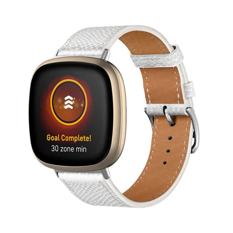 Cinturino universale in vera pelle, For Fitbit Versa 4 / Sense 2