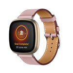 Cinturino universale in vera pelle, For Fitbit Versa 4 / Sense 2