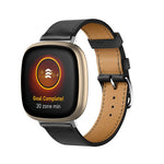 Cinturino universale in vera pelle, For Fitbit Versa 4 / Sense 2