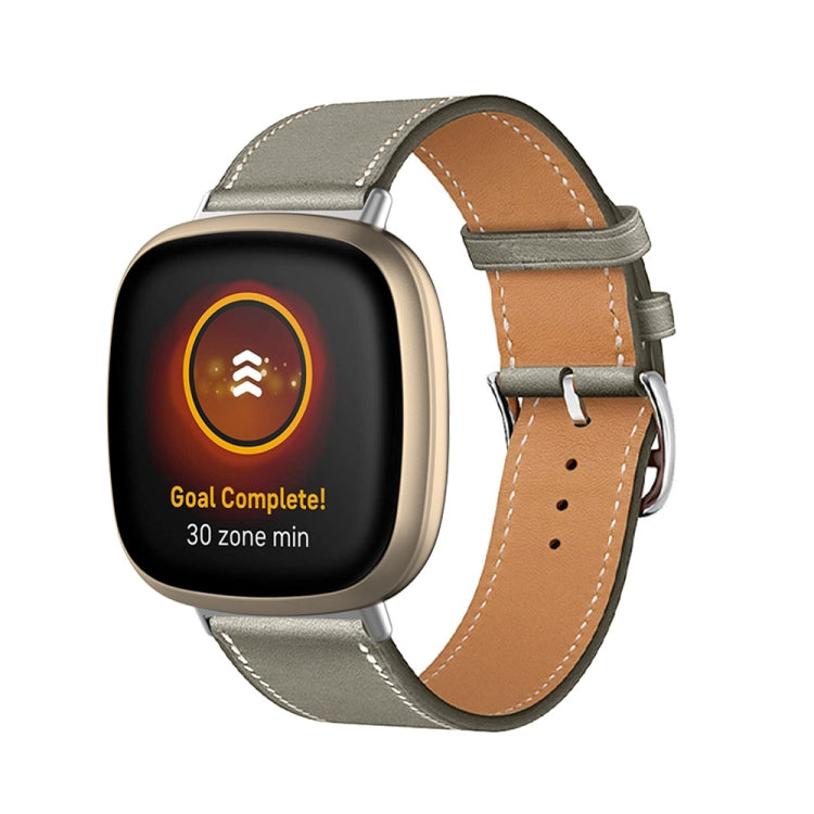 Cinturino universale in vera pelle, For Fitbit Versa 4 / Sense 2
