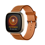 Cinturino universale in vera pelle, For Fitbit Versa 4 / Sense 2