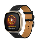 Cinturino universale in vera pelle, For Fitbit Versa 4 / Sense 2