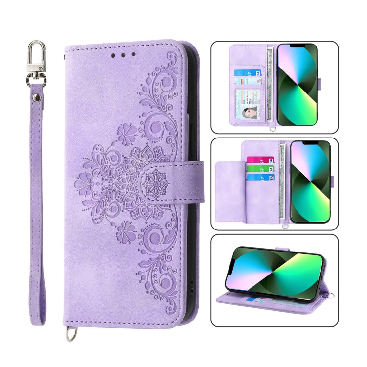 Custodia per telefono in pelle con portafoglio in rilievo con fiori al tatto, For iPhone 13 Pro Max, For iPhone 13 Pro, For iPhone 13, For iPhone 13 mini