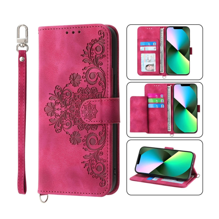 Custodia per telefono in pelle con portafoglio in rilievo con fiori al tatto, For iPhone 13 Pro Max, For iPhone 13 Pro, For iPhone 13, For iPhone 13 mini