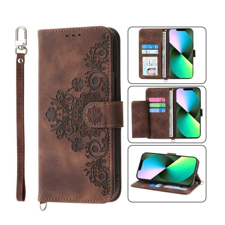 Custodia per telefono in pelle con portafoglio in rilievo con fiori al tatto, For iPhone 13 Pro Max, For iPhone 13 Pro, For iPhone 13, For iPhone 13 mini