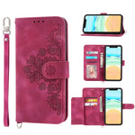Custodia per telefono in pelle con portafoglio in rilievo con fiori al tatto, For iPhone 13 Pro Max, For iPhone 13 Pro, For iPhone 13, For iPhone 13 mini