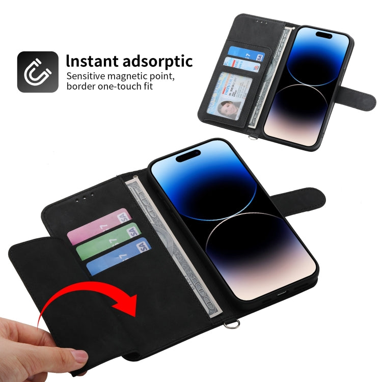 Custodia per telefono in pelle con portafoglio in rilievo con fiori al tatto, For iPhone 12 Pro Max, For iPhone 12 / 12 Pro, For iPhone 12 mini, For iPhone 11 Pro Max