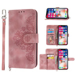 Custodia per telefono in pelle con portafoglio in rilievo con fiori al tatto, For iPhone 11 Pro, For iPhone 11, For iPhone XS Max, For iPhone XS / X