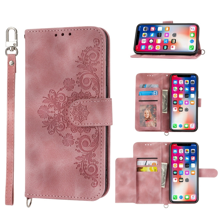 Custodia per telefono in pelle con portafoglio in rilievo con fiori al tatto, For iPhone 11 Pro, For iPhone 11, For iPhone XS Max, For iPhone XS / X