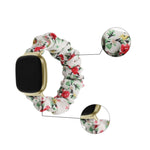 Cinturino universale in tessuto con anello per capelli, For Fitbit Versa 4 / Sense 2