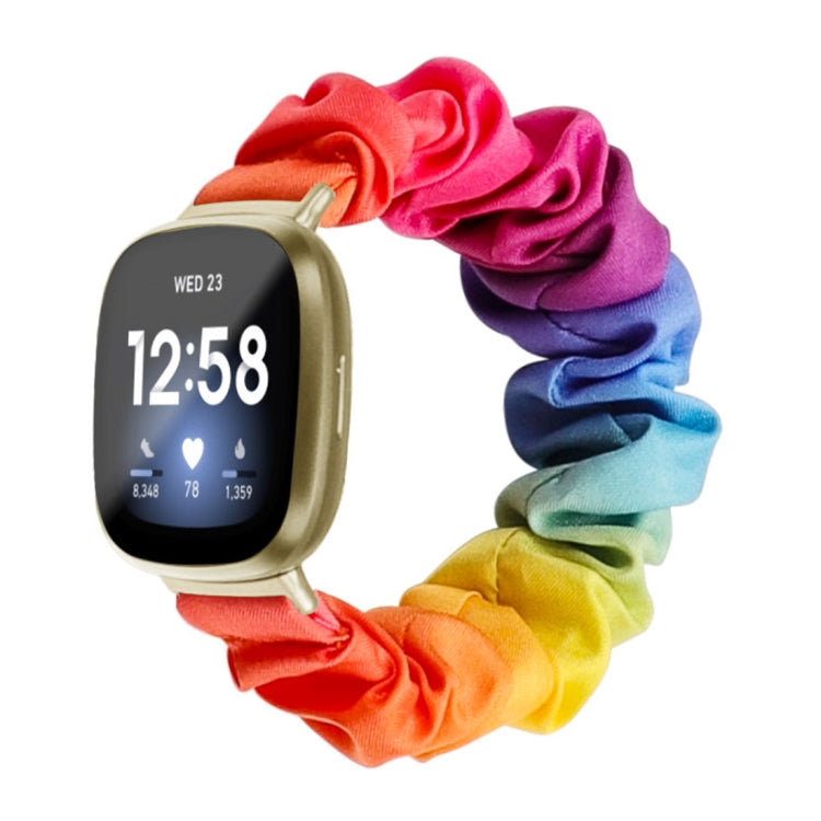 Cinturino universale in tessuto con anello per capelli, For Fitbit Versa 4 / Sense 2