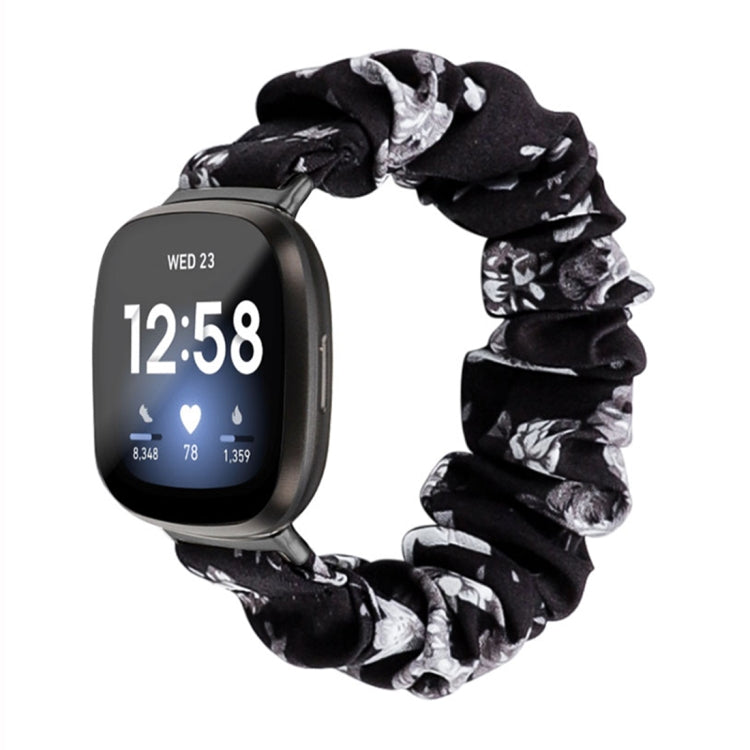 Cinturino universale in tessuto con anello per capelli, For Fitbit Versa 4 / Sense 2