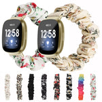 Cinturino universale in tessuto con anello per capelli, For Fitbit Versa 4 / Sense 2