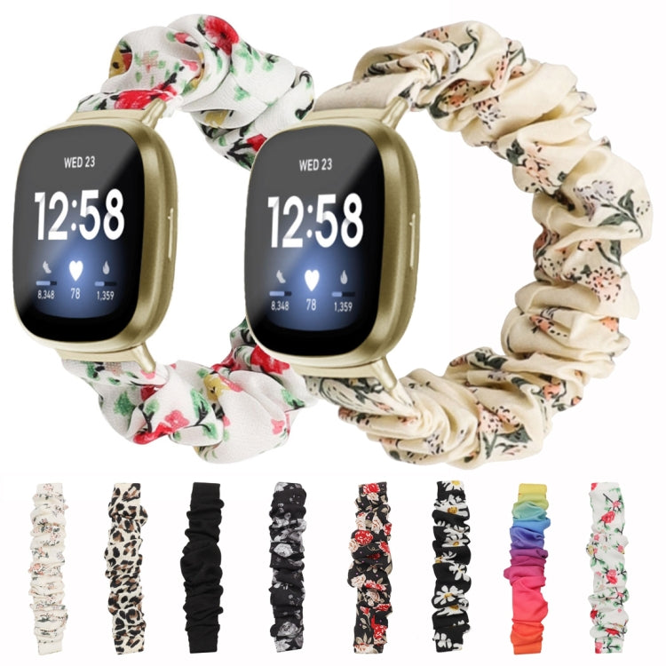 Cinturino universale in tessuto con anello per capelli, For Fitbit Versa 4 / Sense 2