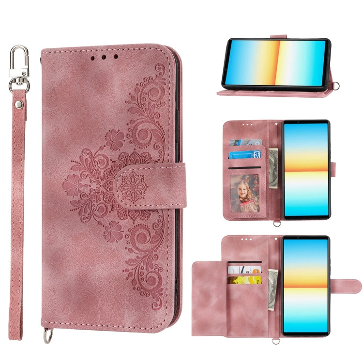Custodia per telefono in pelle con portafoglio in rilievo con fiori al tatto, For Sony Xperia 10 IV, For Sony Xperia 1 IV, For Google Pixel 6, For Google Pixel 6 Pro