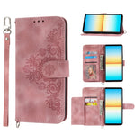 Custodia per telefono in pelle con portafoglio in rilievo con fiori al tatto, For Sony Xperia 10 IV, For Sony Xperia 1 IV, For Google Pixel 6, For Google Pixel 6 Pro