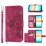 Custodia per telefono in pelle con portafoglio in rilievo con fiori al tatto, For Sony Xperia 10 IV, For Sony Xperia 1 IV, For Google Pixel 6, For Google Pixel 6 Pro