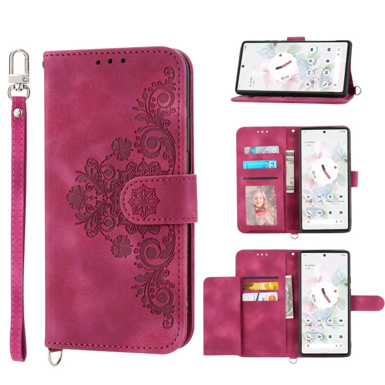 Custodia per telefono in pelle con portafoglio in rilievo con fiori al tatto, For Sony Xperia 10 IV, For Sony Xperia 1 IV, For Google Pixel 6, For Google Pixel 6 Pro