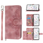 Custodia per telefono in pelle con portafoglio in rilievo con fiori al tatto, For Sony Xperia 10 IV, For Sony Xperia 1 IV, For Google Pixel 6, For Google Pixel 6 Pro