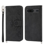 Custodia per telefono in pelle con portafoglio in rilievo con fiori al tatto, For Google Pixel 6a, For Google Pixel 7 5G, For Google Pixel 7 Pro 5G