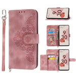 Custodia per telefono in pelle con portafoglio in rilievo con fiori al tatto, For Google Pixel 6a, For Google Pixel 7 5G, For Google Pixel 7 Pro 5G