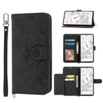 Custodia per telefono in pelle con portafoglio in rilievo con fiori al tatto, For Google Pixel 6a, For Google Pixel 7 5G, For Google Pixel 7 Pro 5G