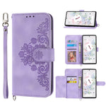 Custodia per telefono in pelle con portafoglio in rilievo con fiori al tatto, For Google Pixel 6a, For Google Pixel 7 5G, For Google Pixel 7 Pro 5G