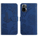 HT03 Cassa del telefono di cuoio di vibrazione impressa farfalla di sensibilità della pelle, For Xiaomi Poco M5 4G/5G/M4 5G, For Xiaomi Poco M5s, For Xiaomi Redmi A1, For Xiaomi Redmi K50 Ultra/12T/12T Pro