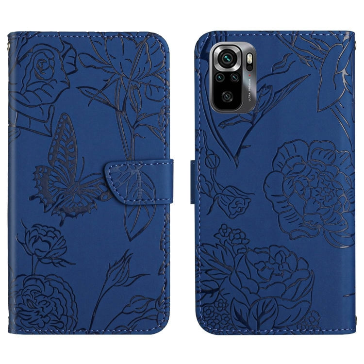HT03 Cassa del telefono di cuoio di vibrazione impressa farfalla di sensibilità della pelle, For Xiaomi Poco M5 4G/5G/M4 5G, For Xiaomi Poco M5s, For Xiaomi Redmi A1, For Xiaomi Redmi K50 Ultra/12T/12T Pro
