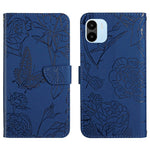 HT03 Cassa del telefono di cuoio di vibrazione impressa farfalla di sensibilità della pelle, For Xiaomi Poco M5 4G/5G/M4 5G, For Xiaomi Poco M5s, For Xiaomi Redmi A1, For Xiaomi Redmi K50 Ultra/12T/12T Pro