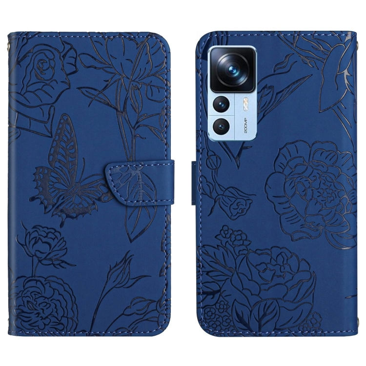 HT03 Cassa del telefono di cuoio di vibrazione impressa farfalla di sensibilità della pelle, For Xiaomi Poco M5 4G/5G/M4 5G, For Xiaomi Poco M5s, For Xiaomi Redmi A1, For Xiaomi Redmi K50 Ultra/12T/12T Pro