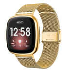 Cinturino per orologio con fibbia in metallo universale in acciaio inossidabile, For Fitbit Versa 4 / Sense 2