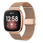 Cinturino per orologio con fibbia in metallo universale in acciaio inossidabile, For Fitbit Versa 4 / Sense 2