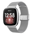 Cinturino per orologio con fibbia in metallo universale in acciaio inossidabile, For Fitbit Versa 4 / Sense 2