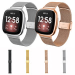 Cinturino per orologio con fibbia in metallo universale in acciaio inossidabile, For Fitbit Versa 4 / Sense 2
