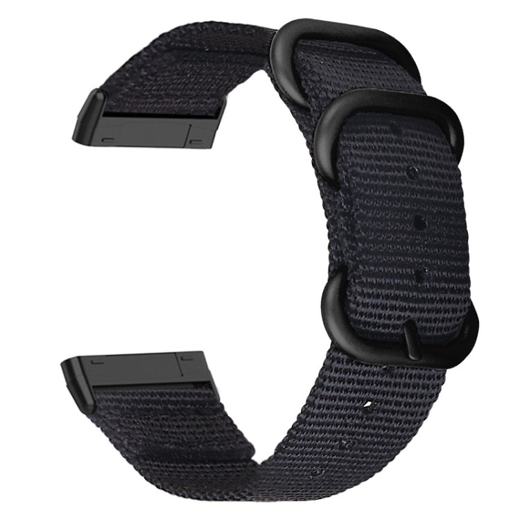 Cinturino universale in nylon con fibbia in acciaio a tre anelli, For Fitbit Versa 4 / Sense 2