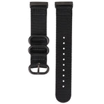 Cinturino universale in nylon con fibbia in acciaio a tre anelli, For Fitbit Versa 4 / Sense 2