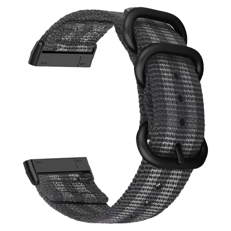 Cinturino universale in nylon con fibbia in acciaio a tre anelli, For Fitbit Versa 4 / Sense 2